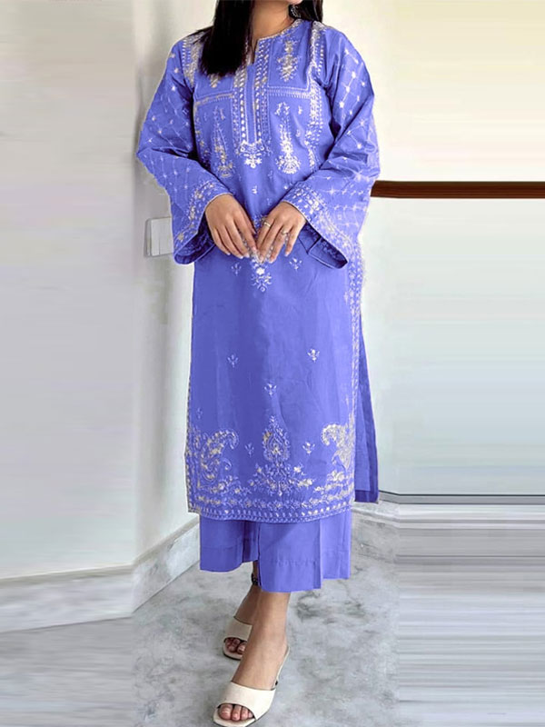 2 PCs Lawn Heavy Embroidered Dress (Unstitched) (DRL-2423)