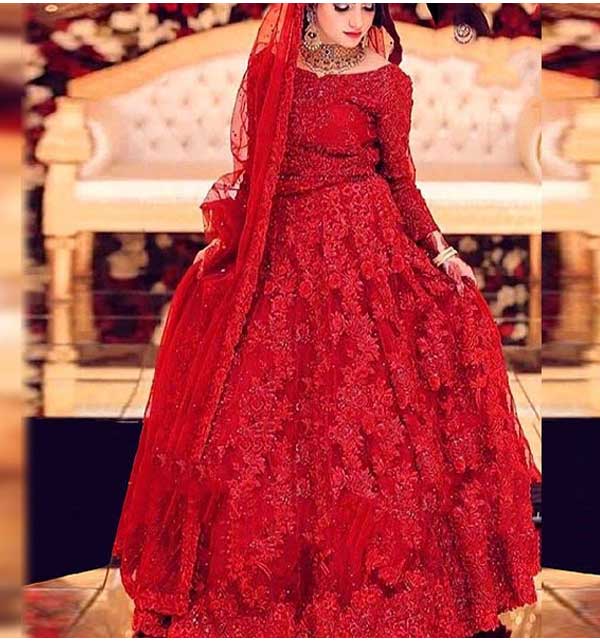 3D & Handwork NET Heavy Embroidered Maxi Dress 2024 Unstitched 3 Pec Suite (CHI-635)