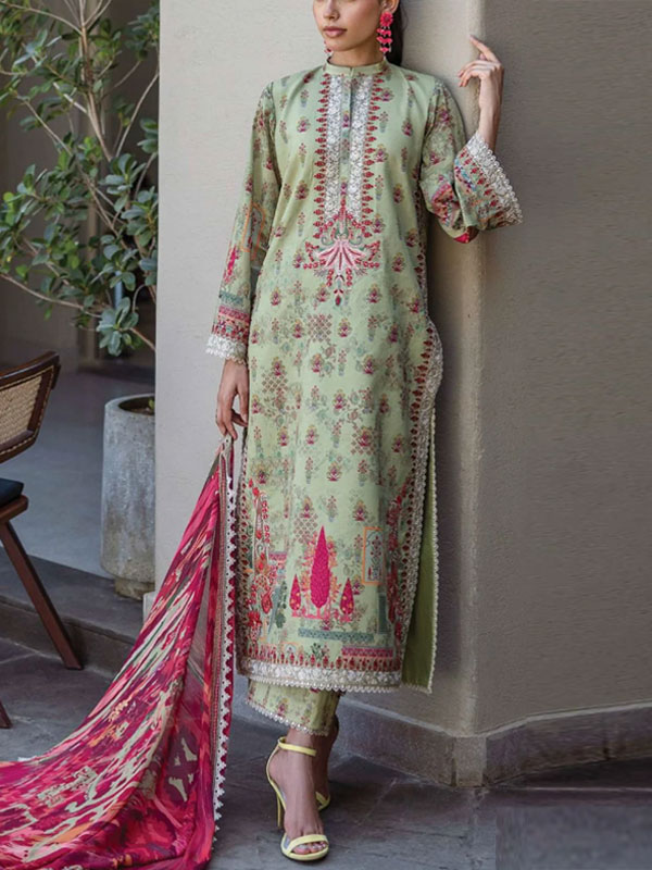 Banadora Printed Lawn Dress With Airjet Printed Lawn Dupatta (Unstitched) (DRL-2290)