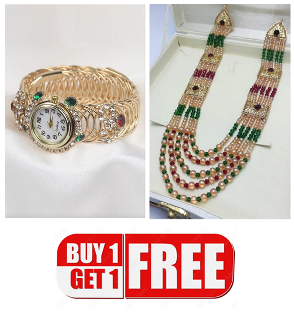 Buy 1 Get 1 Free Jewlery Watch + MALA (ZV:13475)