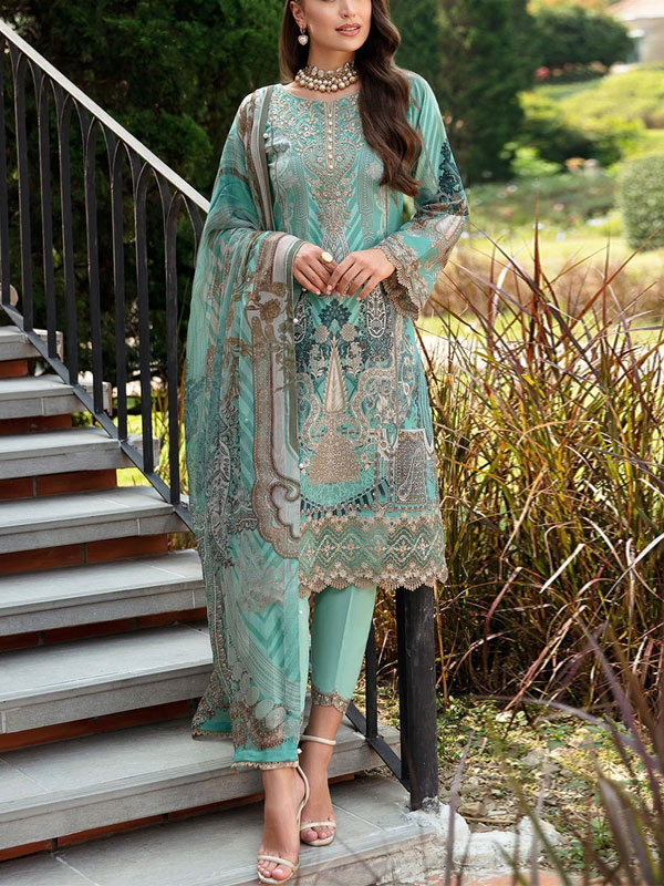 Digital Printed Lawn 3 PCs Dress With Printed Lawn Dupatta (Unstitched) (DRL-2236)