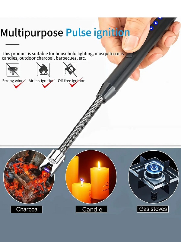 Electric Kitchen Lighter USB Rechargeable for Gas Stove