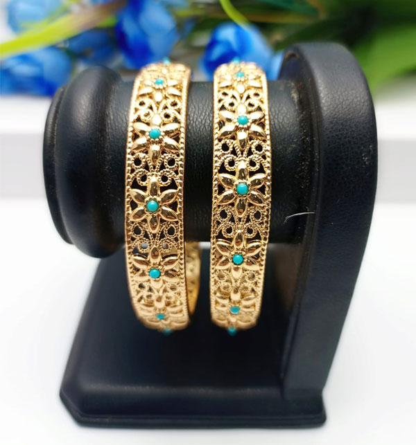 Gold Plated Bangles (ZV:14923)