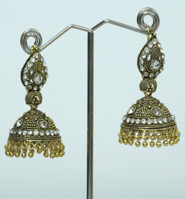 Antique Round Shape Jhumka Pearls Work (JL-45)