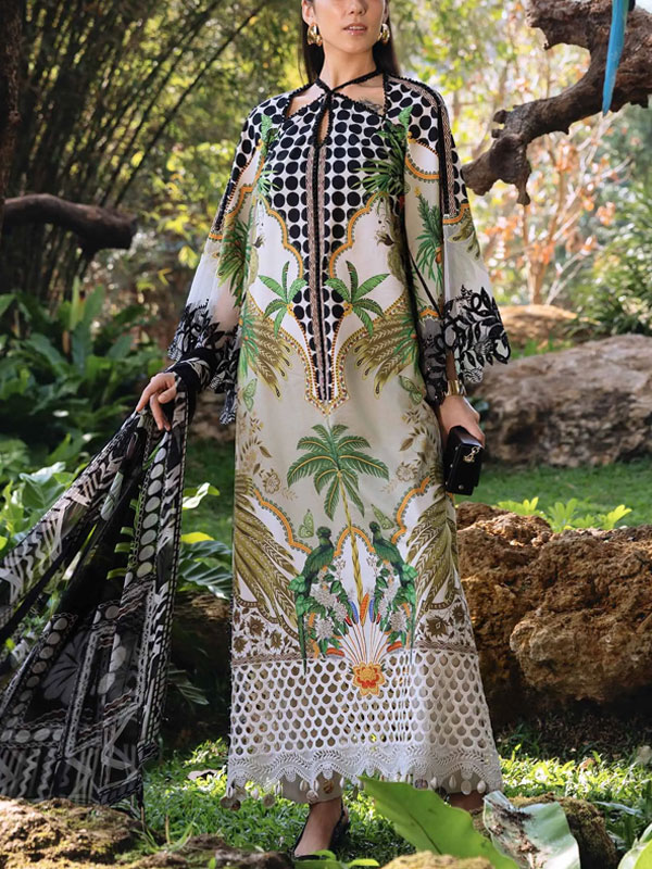 Maria.B MPrints Embroidered Lawn Unstitched 3Pc Suit  (DRL-2409)