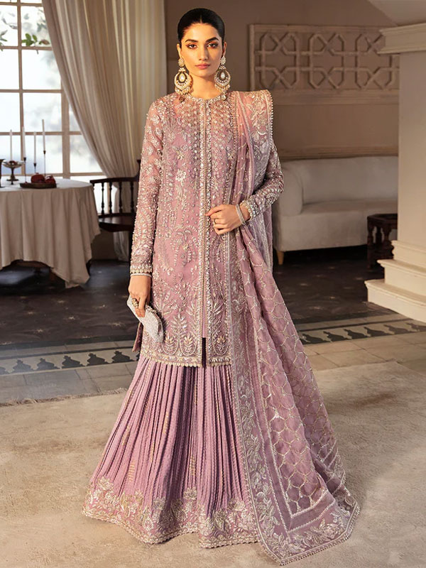 ORGANZA Heavy Hand Work Embroidered Wedding Dress With Organza Heavy Embroidered Dupatta With Inner (Unstitched) (CHI-1107)