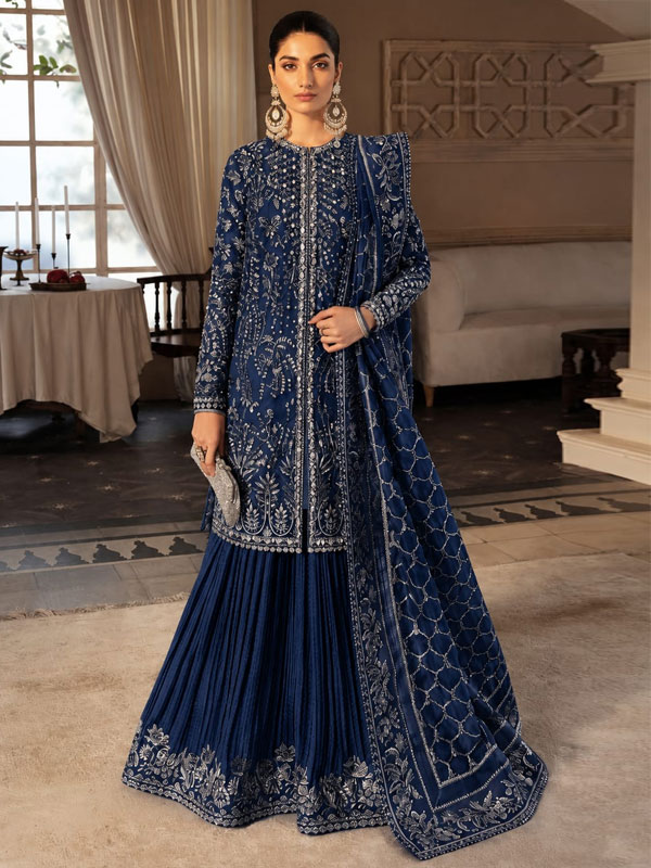 ORGANZA Heavy Hand Work Embroidered Wedding Dress With Organza Heavy Embroidered Dupatta With Inner (Unstitched) (CHI-1115)