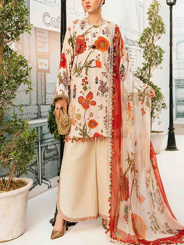 Original Digital Printed Lawn Dress With Printed Lawn Dupatta & Lawn Trouser (Unstitched) (DRL-2285)	