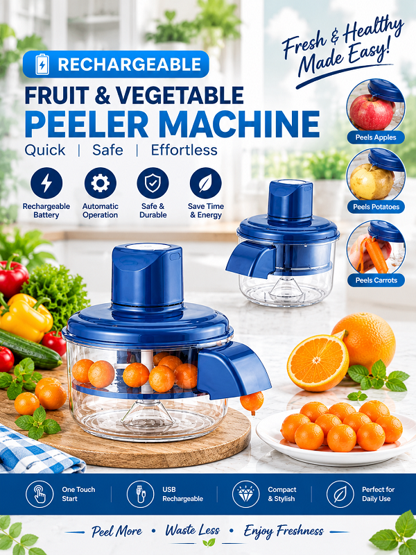 Rechargeable Fruit & Vegetable Peeler Machine – Cordless Electric Kitchen Peeler