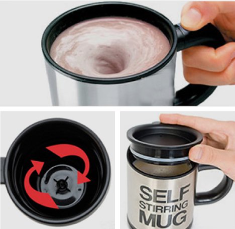 Self Stirring Coffee Cup/Mug Stainless Steel