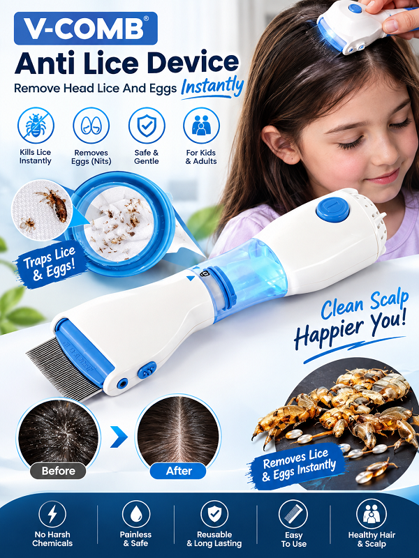 V-Comb Anti Lice Device, Remove Head Lice And Eggs Instantly